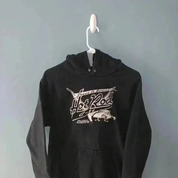 VINTAGE STYLE STEVE & BARRYS HOT ROD CAFE SWEATSHIRT - Picture 4 of 5